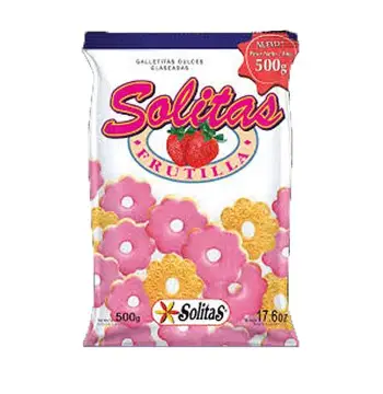 SOLITAS ANILLITOS DE FRUTILLA 500 gr (CAJA*8u)