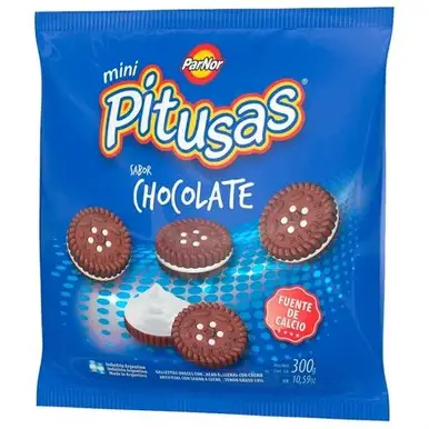 MINI PITUSAS CHOCOLATE 300 gr   (CAJA*16u)