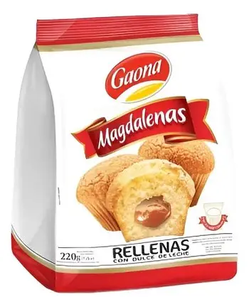 MAGDALENAS GAONA DULCE DE LECHE (CAJA*10u)
