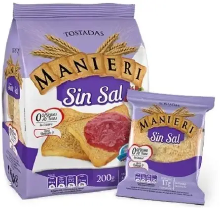 TOSTADAS MAINIERI SIN SAL (CAJA*12u)