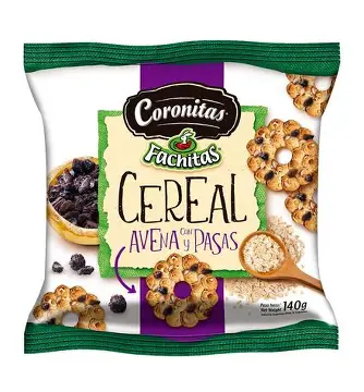 MINI FACHITAS CEREAL CON AVENA Y PASAS