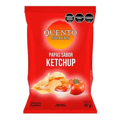 SNACK QUENTO PAPAS KETCHUP 82 gr