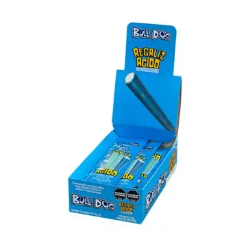 BULL DOG REGALIZ 18 g x 12 Ud FRAMBUESA