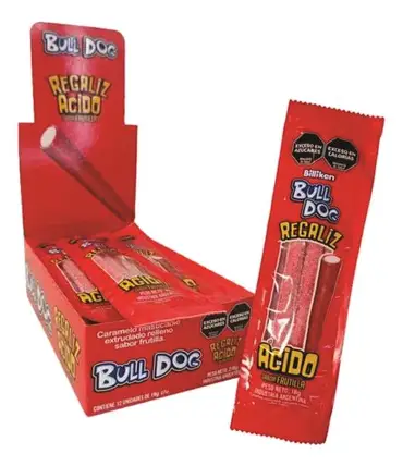 BULL DOG REGALIZ 18 g x 12 Ud FRUTILLA