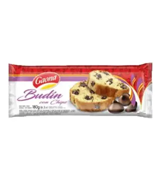 BUDIN GAONA 180G COCO CON DULCE DE LECHE (LA CAJA X 15U)