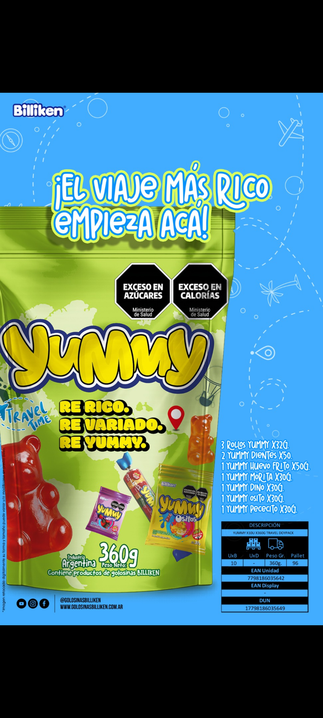 YUMMY TRAVEL DOYPACK 360G