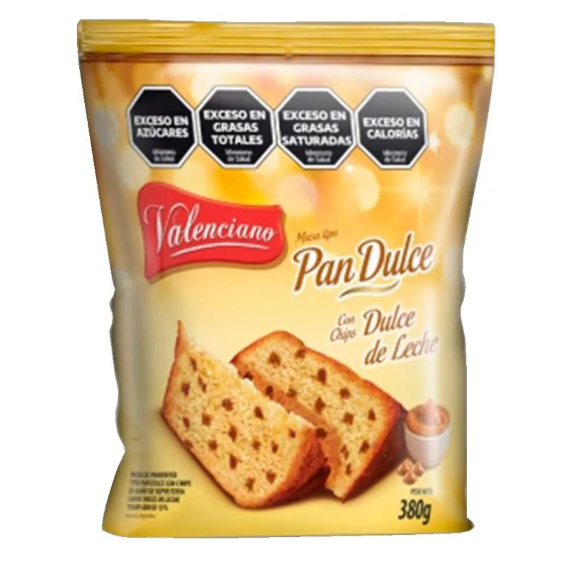 PAN DULCE VALENCIANO CHIPS DULCE DE LECHE (LA CAJA 12U)