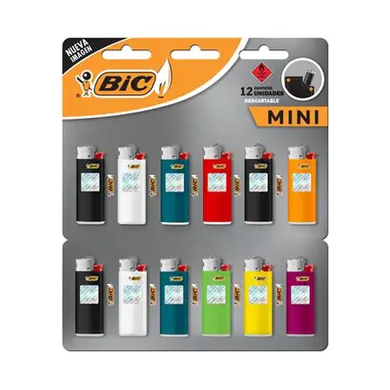 ENCENDEDORES MINI BIC U (BLISTER DE 6 O 12U)