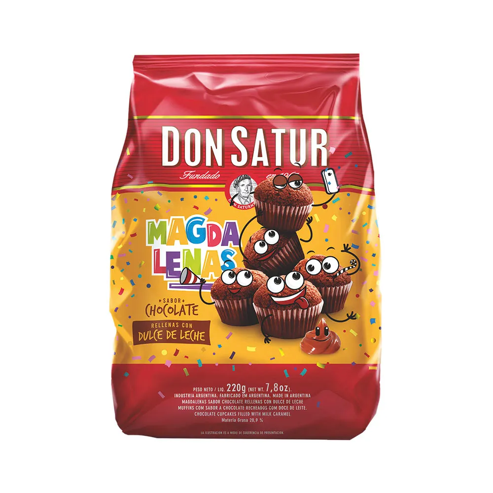 MAGDALENAS CHOCOLATE RELL DULCE DE LECHE(CAJA*10u)