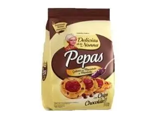 PEPAS CON CHIPS 320 gr DELICIAS   (CAJA*16u)